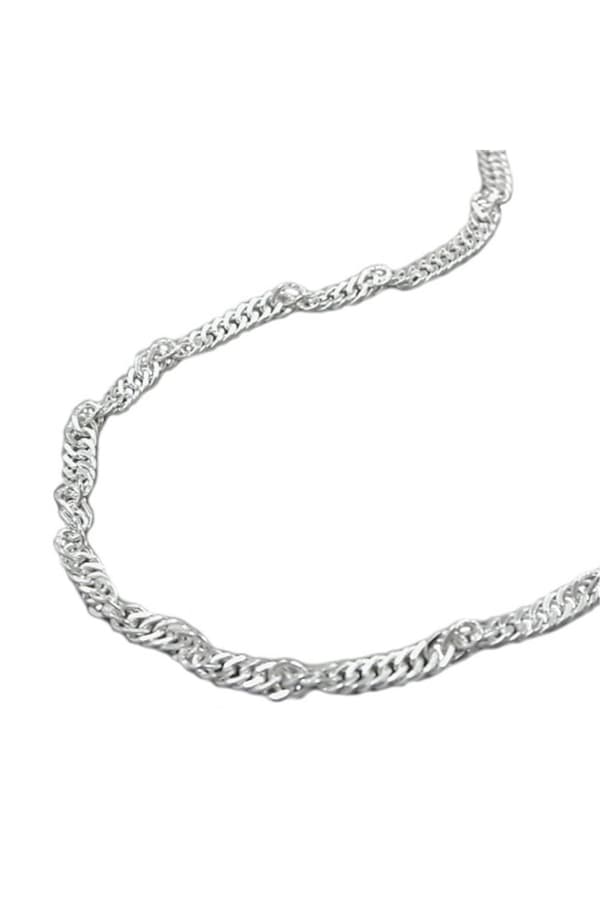 Bracelet 2mm Singapore Chain Diamond Cut Silver 925 19cm - GL144350-19