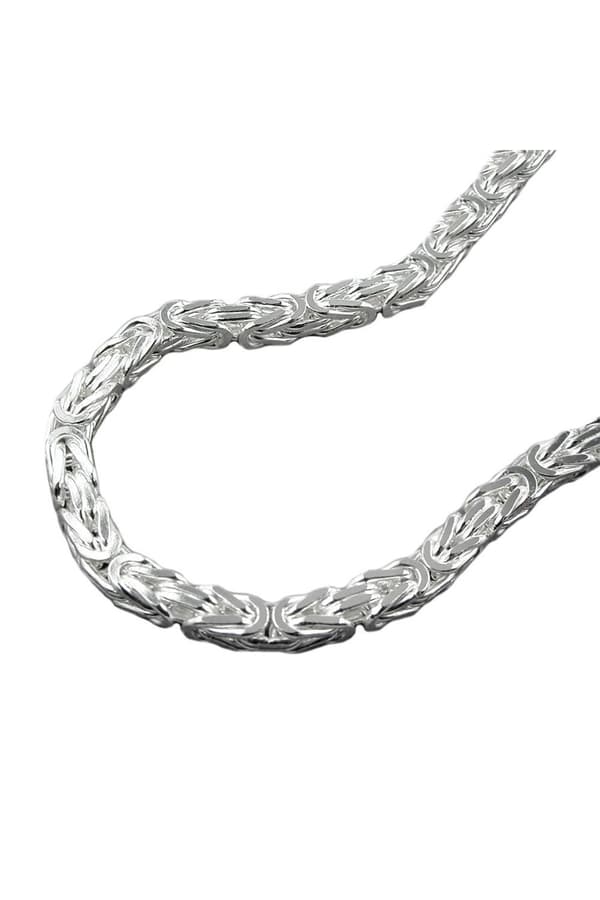 Bracelet 3mm Square Byzantine Chain Shiny Silver 925 19cm - GL137000-19