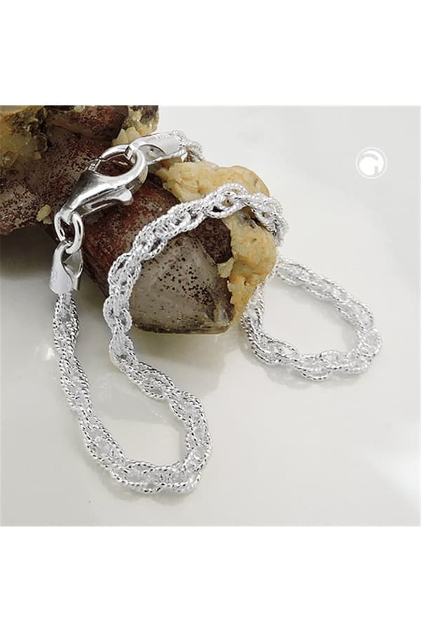 Bracelet 3mm Double Anchor Chain Silver 925 19cm - GL112000-19