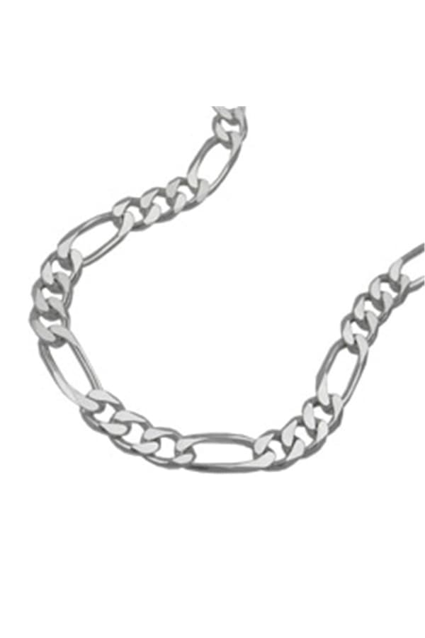 Bracelet 4.8mm Figaro Chain Flat Silver 925 19cm - GL110012-19