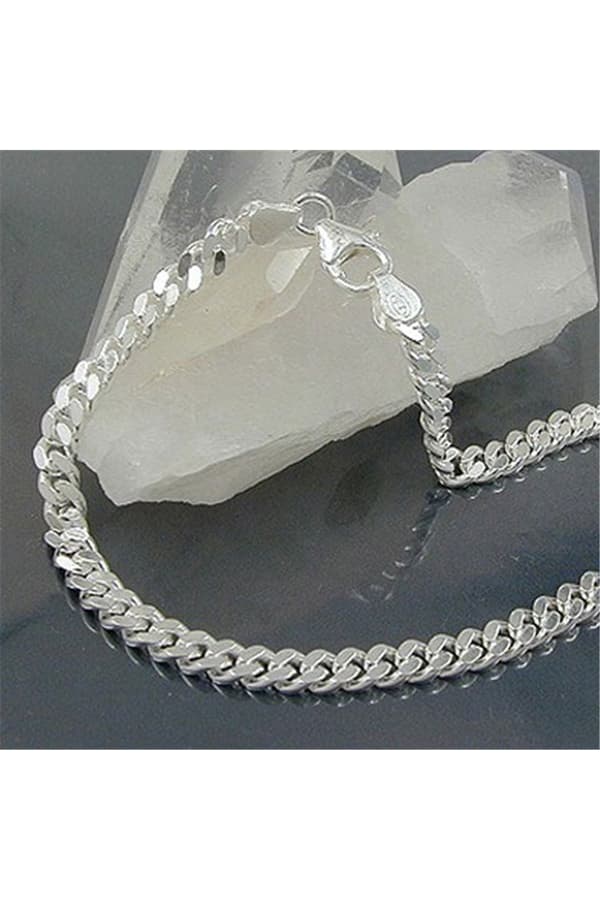 Bracelet Curb Chain 4mm Silver 925 21cm - GL101019-21