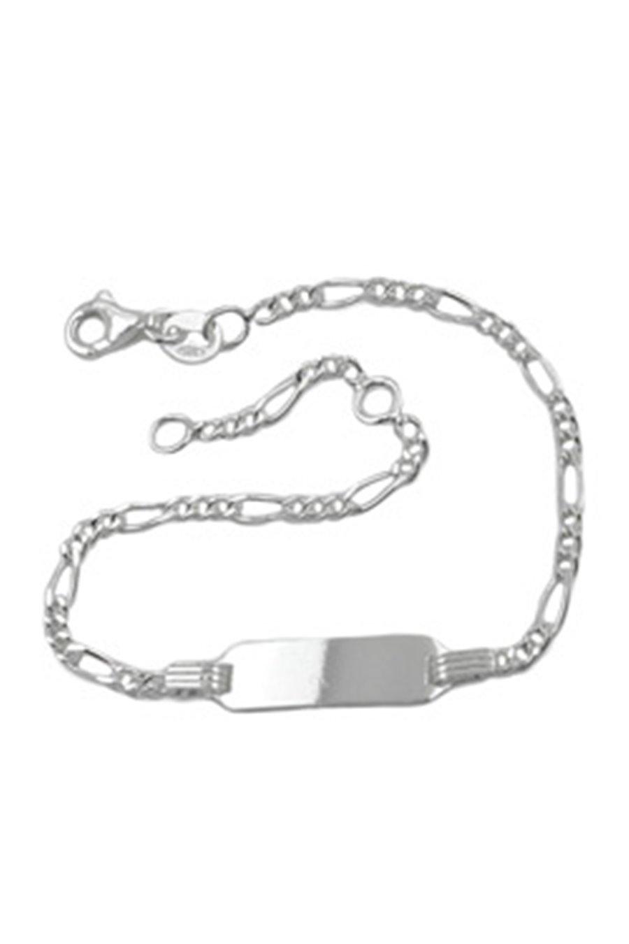 Id Bracelet For Children 2.2mm Figaro Chain Engraving Plate 21x5mm Silver 925 16cm - GL135002-16