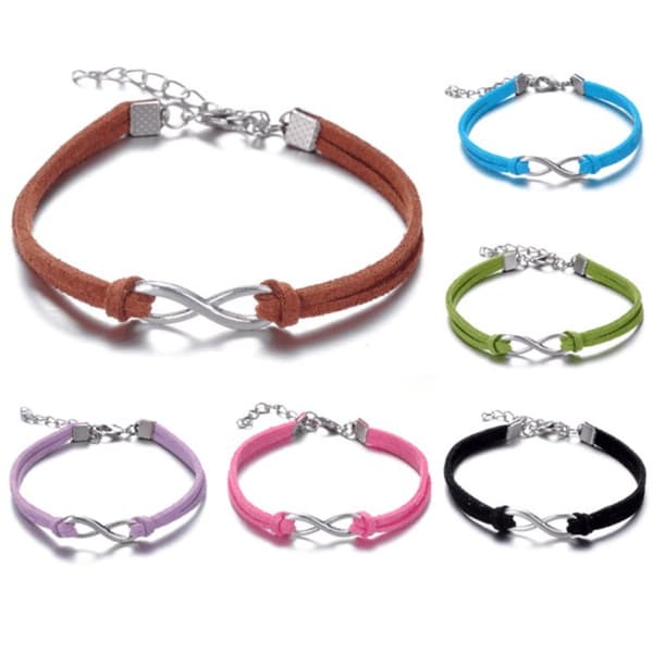 Armband med symbolen "infinity" i silver - Flera färger