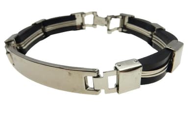 Herrarmband rostfritt stål 21cm