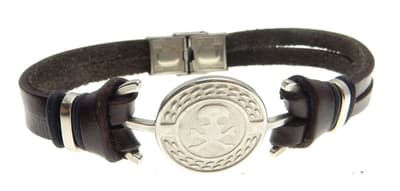 Läderarmband pirat 22cm