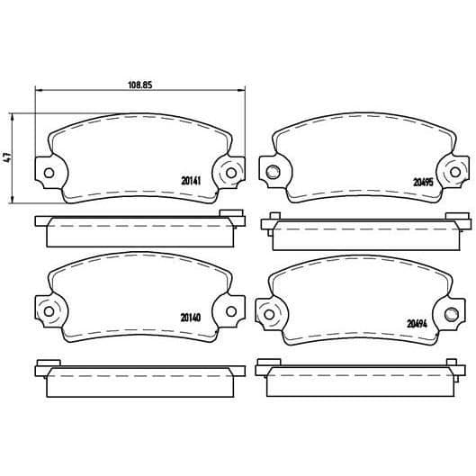 BREMBO Bromsbelägg P68001