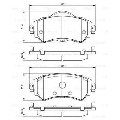 BOSCH 4 erä jarrupala BP1685 0986494690