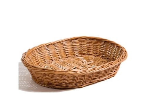 Brødkurv 35x28x7 cm Håndlavet flet Brun,1 Stk