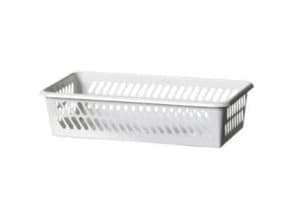Kurv 200x103x49 mm Lille uden Hank Plast Hvid,25 stk/ps - (25 stk.)