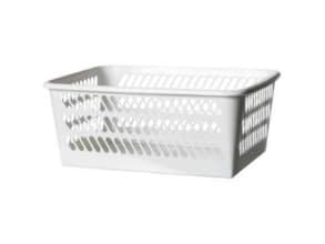 Kurv 368x255x142 mm Ekstra stor uden Hank Plast Hvid,25 stk/ps - (25 stk.)
