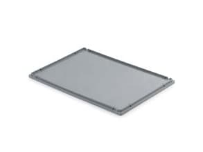 Låg 60x40 cm Plast Grå til R-kasse,1 stk