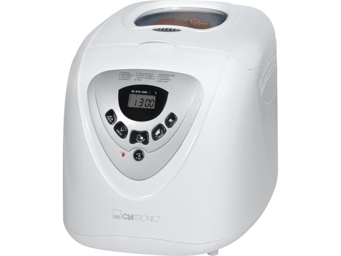 Clatronic BBA 3505, Vit, 1 kg, Mörk, Ljus, Medium, 13 h, Knappar, 600 W