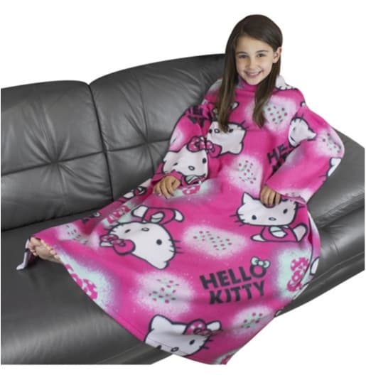 Hello Kitty Karaktär Fleecefilt med ärmar