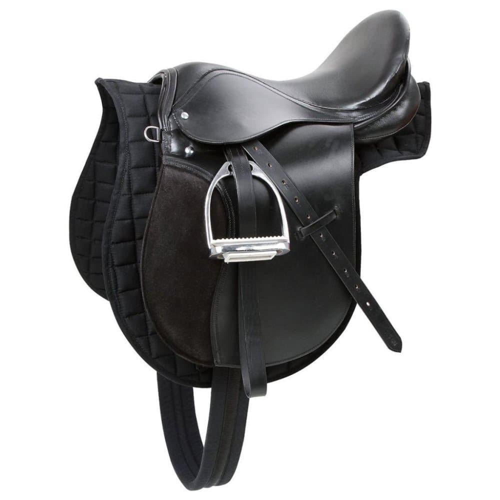 Kerbl Haflinger Sadel svart läder 32285
