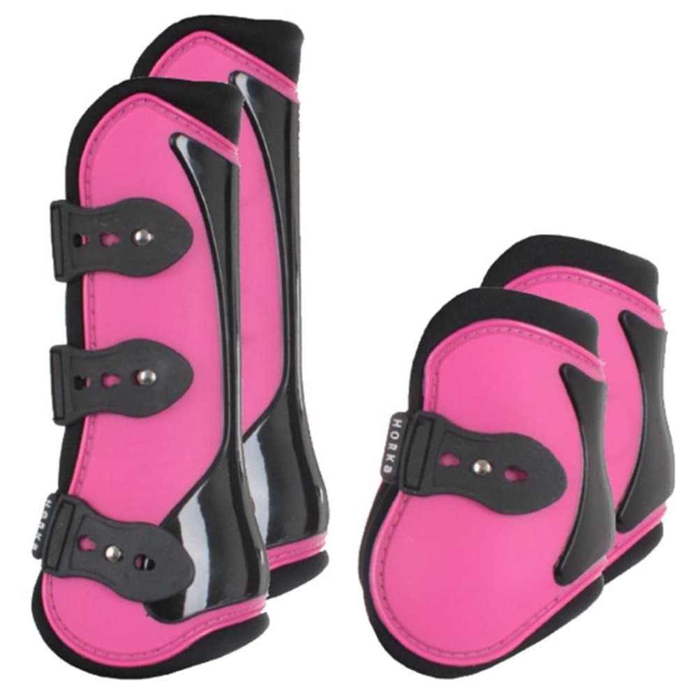 HORKA 4 deler stryksokker sett PVC rosa størrelse L 180661-0186