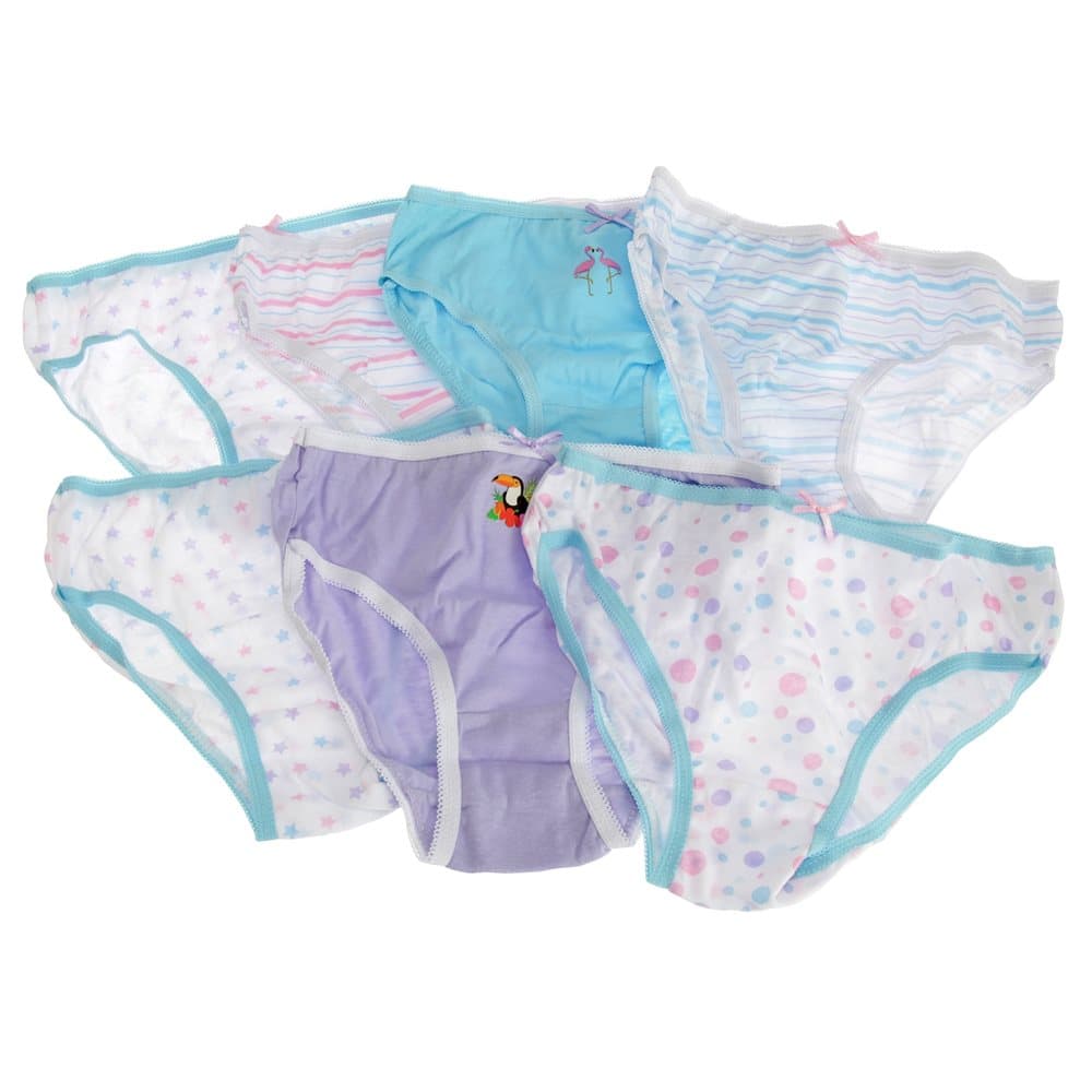 Childrens Girls Cotton Briefs (7 Pairs)