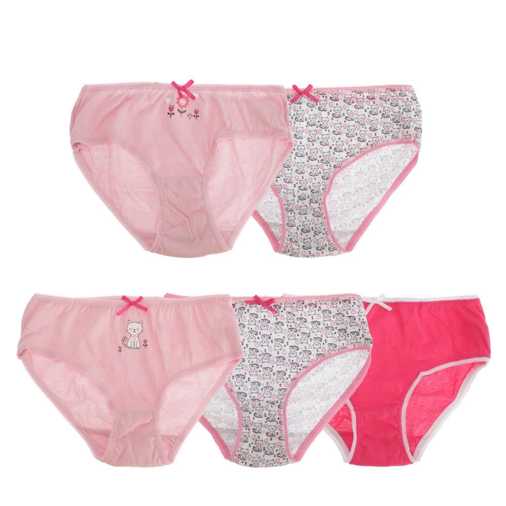 Tom Franks Girls Briefs Underwear (5 Pack)
