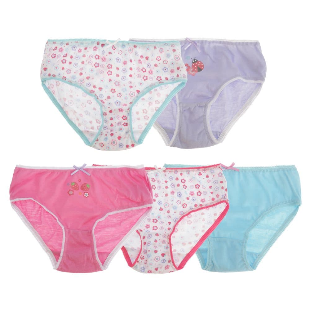 Tom Franks Girls Briefs Underwear (5 Pack)