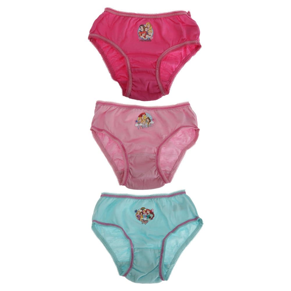 Disney Princess Childrens Girls Cotton Briefs (Pack Of 3)