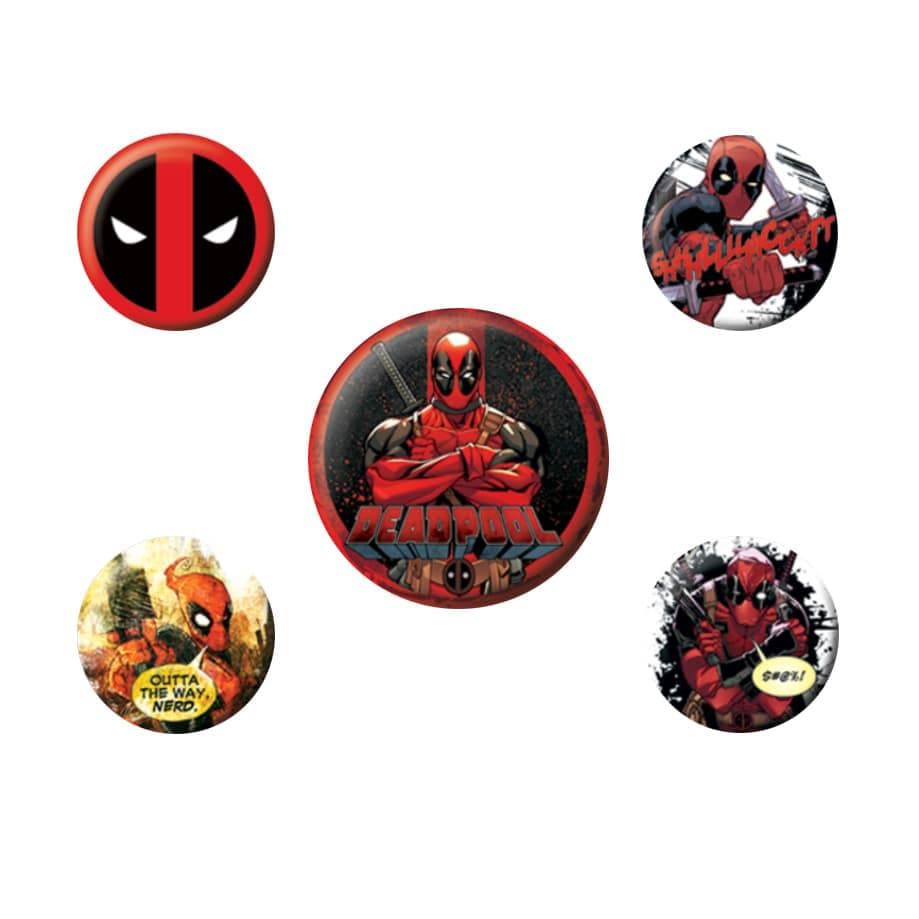 Deadpool, 5x Pins