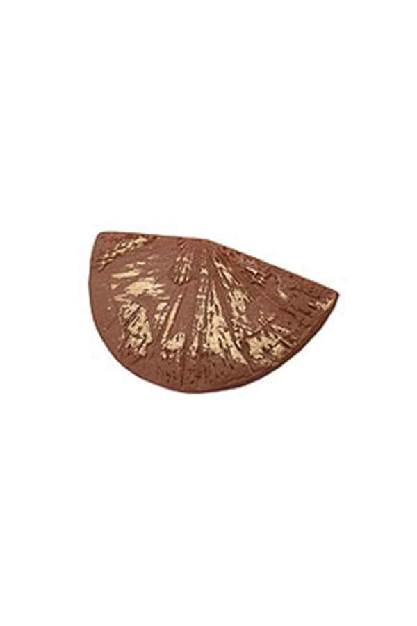 Brooch Hand Fan Brown Gold Coloured - GL01949