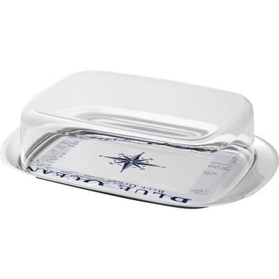 Blue Ocean Nautical Design Butter Dish