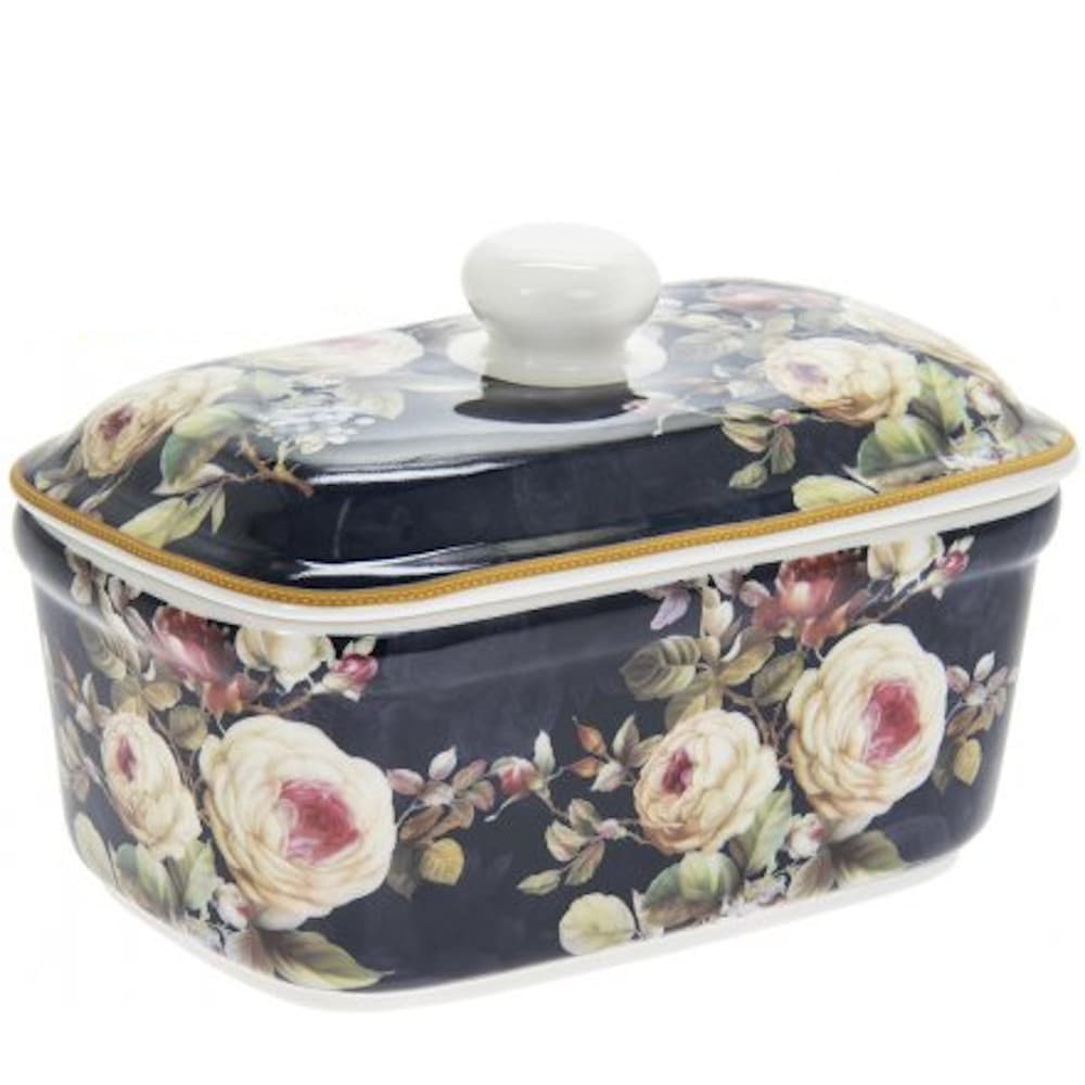 Rose Blossom Butter Dish