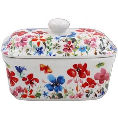 Butterfly Meadow China Butter Dish