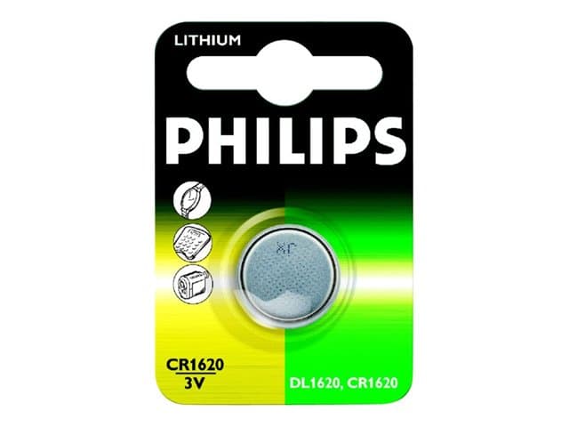 Philips CR1620 - Batteri CR1620 - Li - 68 mAh - Belgien, Bulgarien, Tjeckien, Estland, Litauen, Ukraina, Rumänien, Ungern, Slovakien, Lettland, Öster