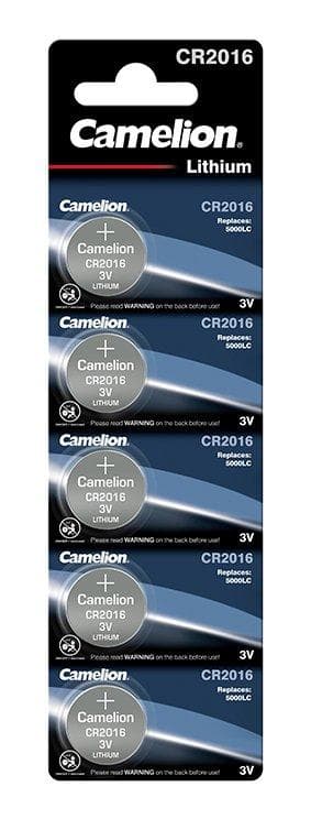 CR2016 Batteri 5-pack Litium Knappcell Camelion