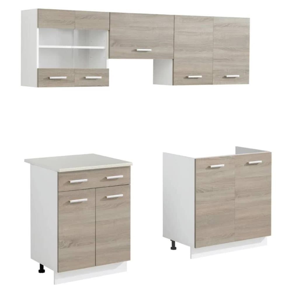 vidaXL Köksskåp set ekimitation 5 delar 200 cm