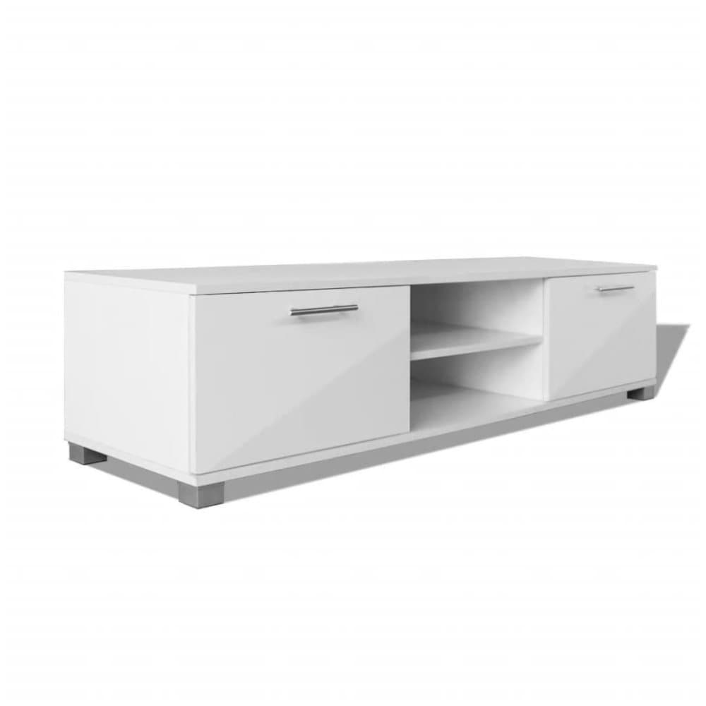 vidaXL TV-benk høyglans hvit 120x40,3x34,7 cm