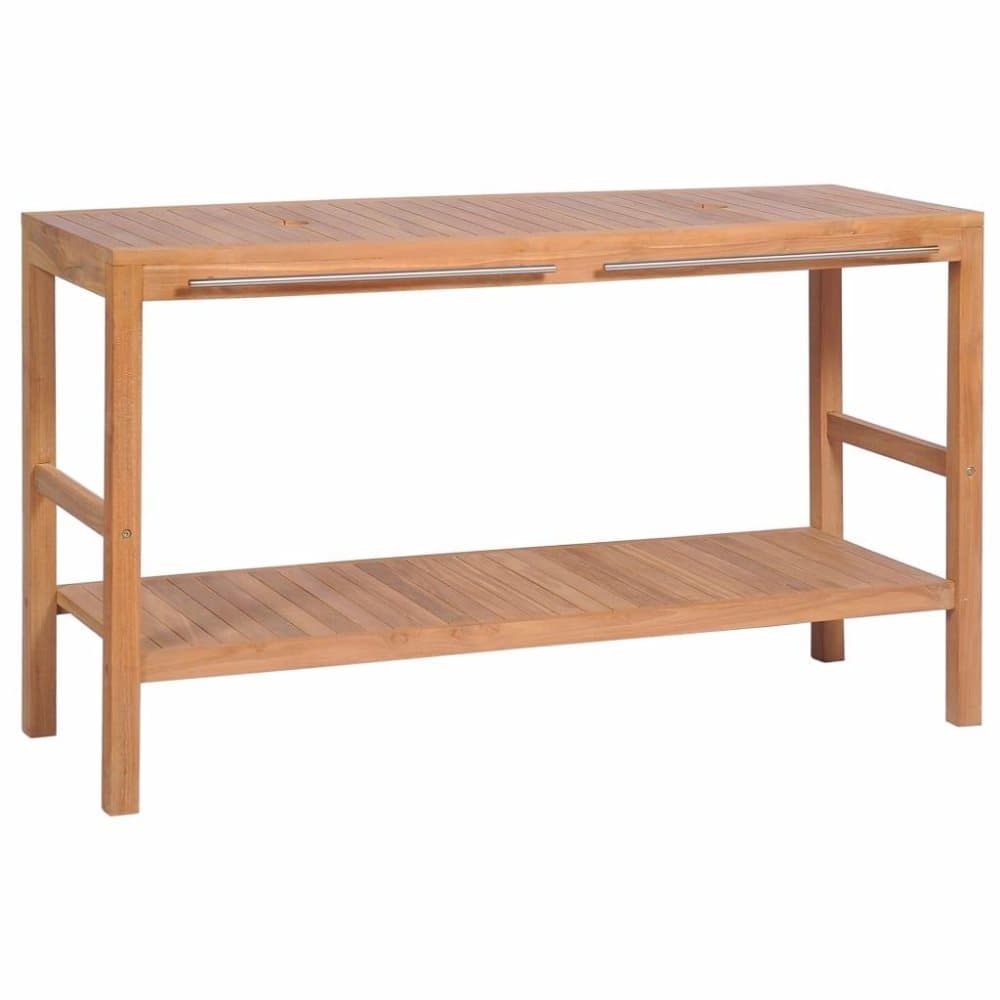 vidaXL Kylpyhuoneen allaskaappi tiikki 132x45x75 cm