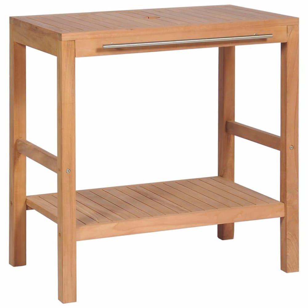 vidaXL badeværelsesskab i massivt teak 74 x 45 x 75 cm
