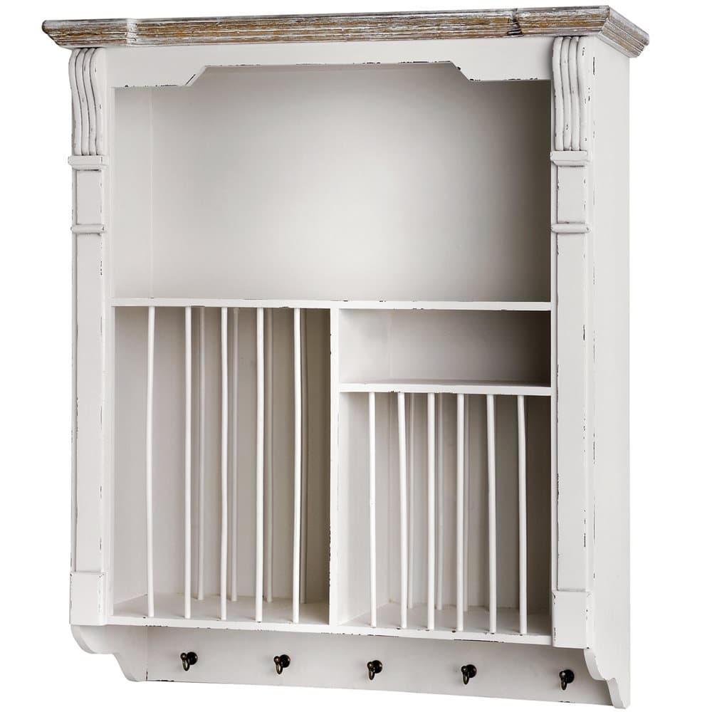 Hill Interiors New England Wooden Plate Rack Cabinet