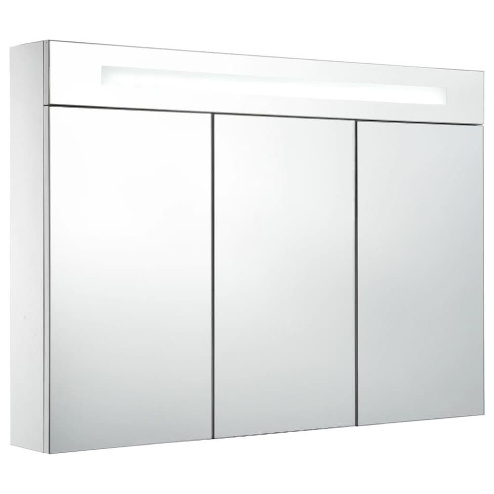 vidaXL badeværelsesskab med spejl LED 88 x 13 x 62 cm