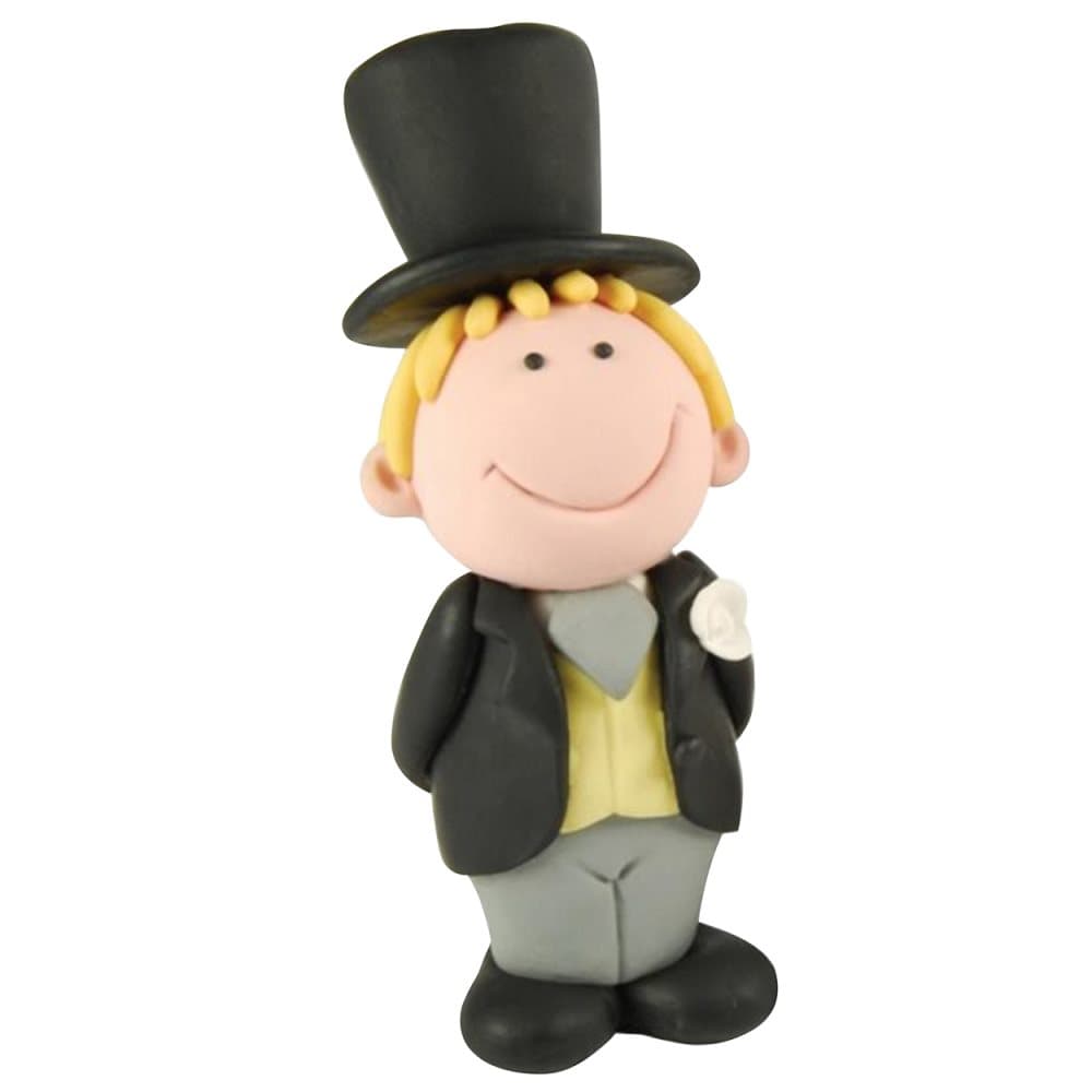 Creative Party Blonde Groom Wedding Cake Topper