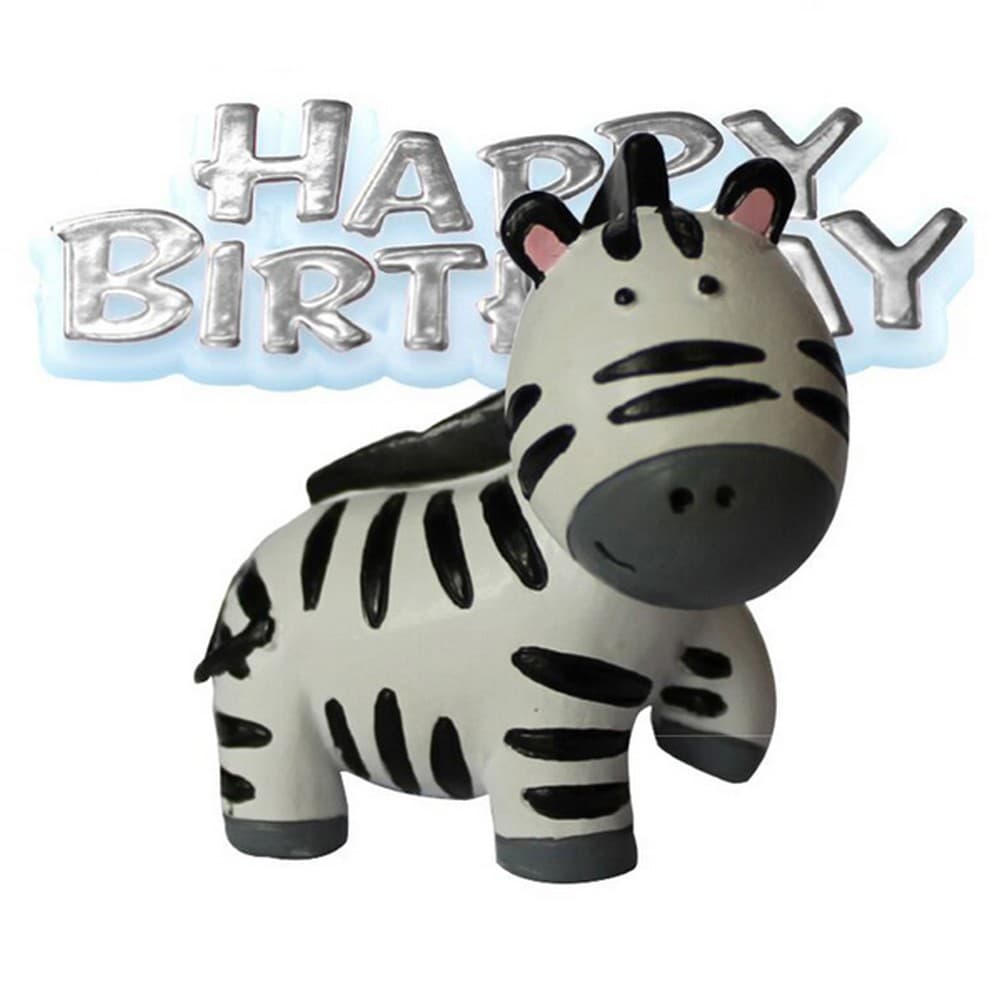 Creative Party Zebra & Motto Cake Decoration Topper