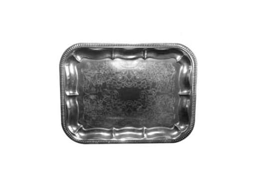 Serveringsfad 31x41 cm Rektangulær Sølvblik,48 Stk/krt