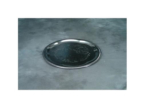 Serveringsfad Ø35 cm Rund Sølvblik,48 Stk/krt