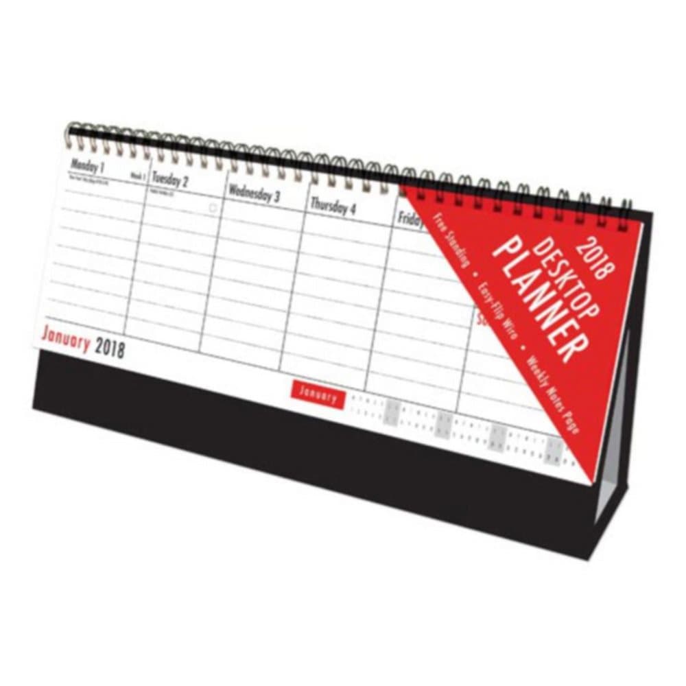Tallon 2018 Röd och svart skrivbordsflipkalender