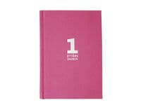 1-årsdagbok i Linnetextil 142x205 mm Rosa Burde