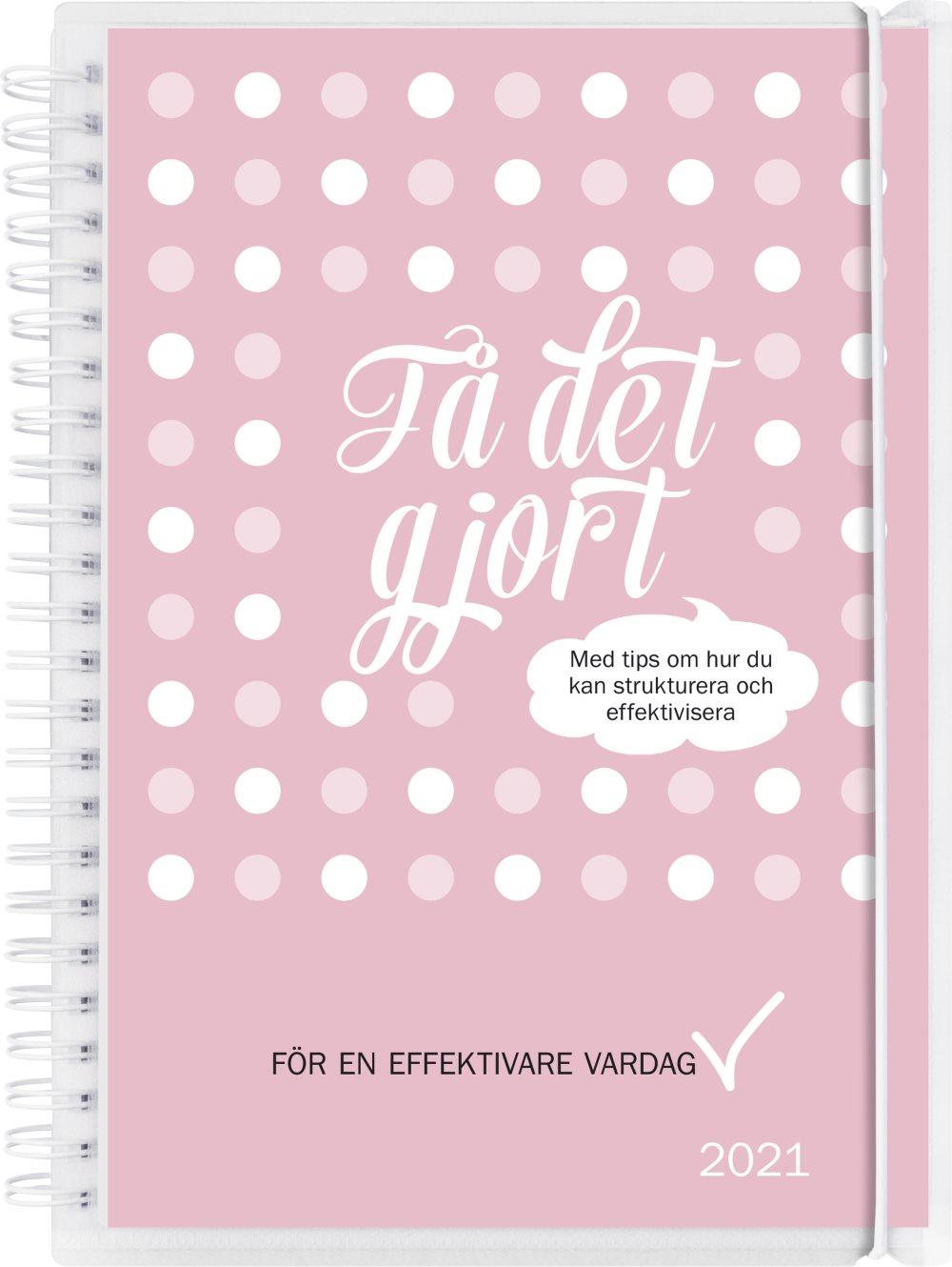 Kalender 2021 Få Det Gjort rosa A5 Burde