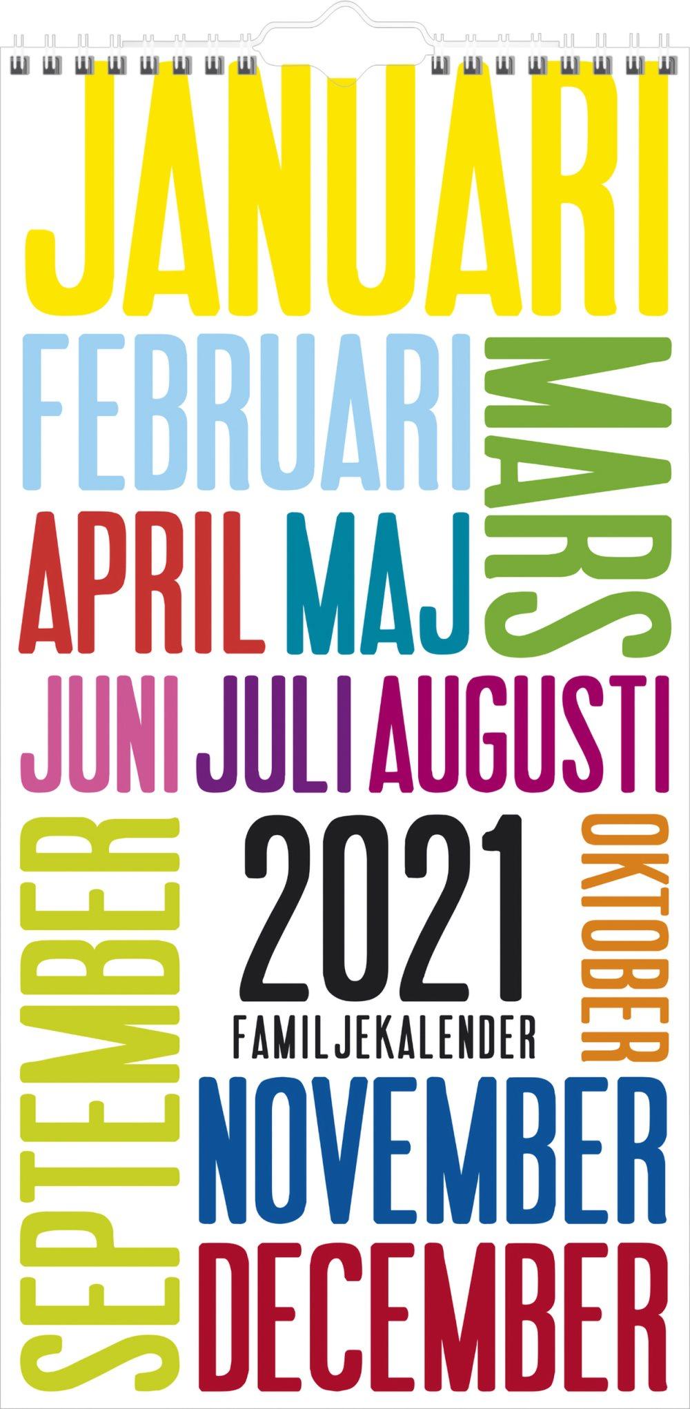 Familjekalender 2021 TrendArt Burde