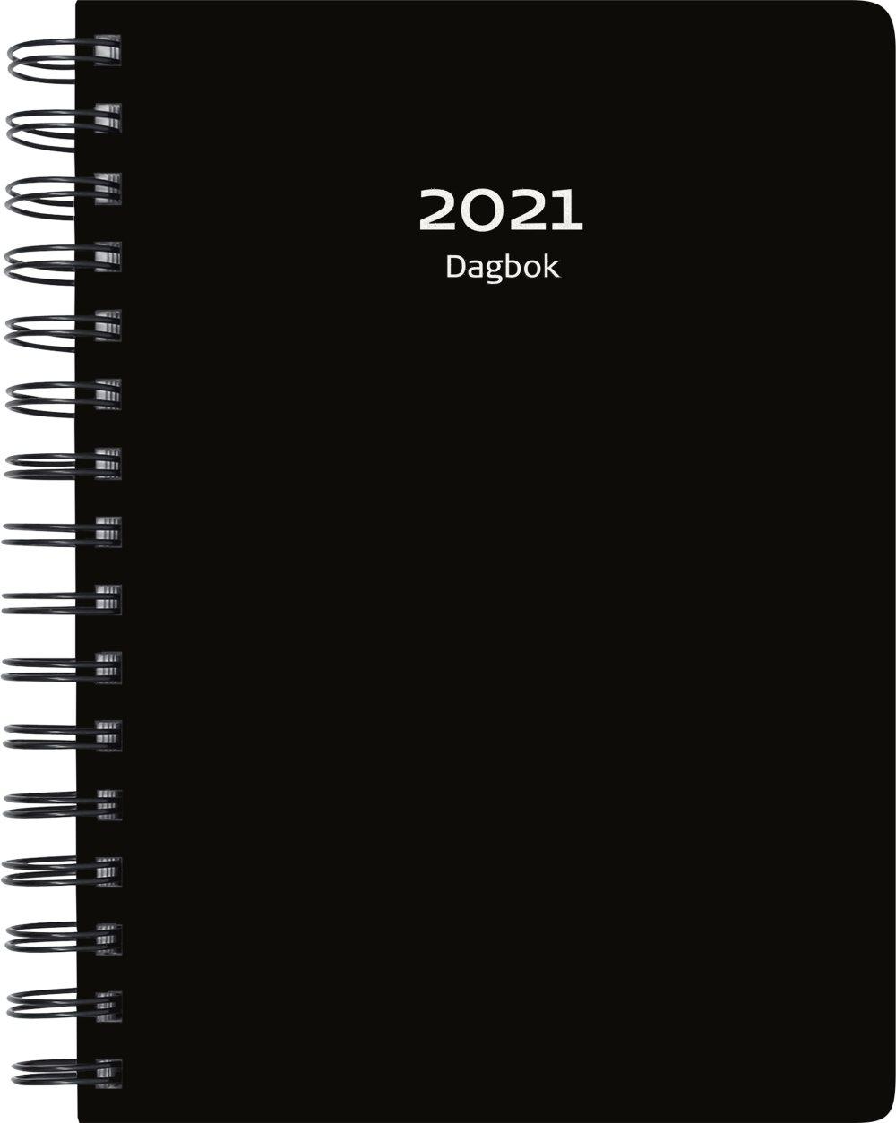 Kalender 2021 Dagbok Svart PP-Plast Burde