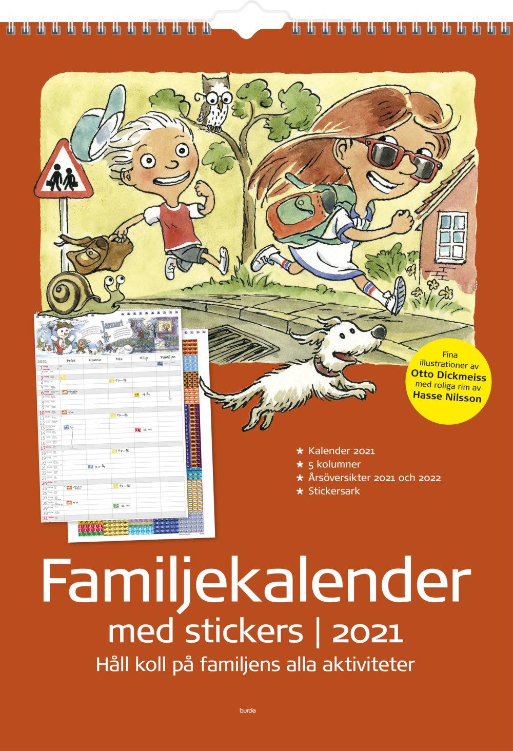 Familjekalender 2021 Stickers Burde