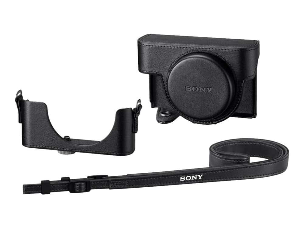 Sony LCJ-RXK - Fodral för kamera - läderlila - svart - för Cyber-shot DSC-RX100
