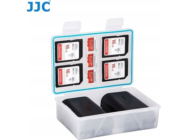 JJC Cover Box Case Batteri / Oppladbart batteri + Minnekort SD / MicroSD - XL