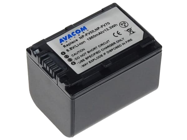AVACOM VISO-FV70-142N2, Litium-Ion (Li-Ion), 1960 mAh, Videokamera, 6,8 V, DCR-DVD105E DCR-DVD106E DCR-DVD108E DCR-DVD109E DCR-DVD110E DCR-DVD115E DC