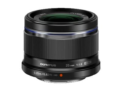 Olympus M.ZUIKO DIGITAL 25mm 1:1.8, 9/7, Plast, Svart, 5,78 cm, 4,6 cm, 4,2 cm